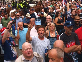 Group of people looking at crowd