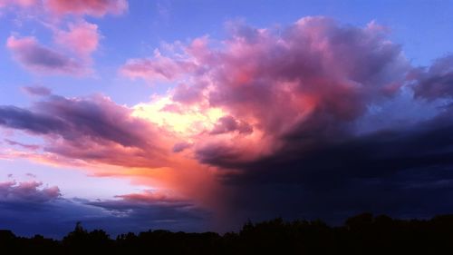 Low angle view of cloudy sky