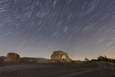 Low angle view of star field against sky at night