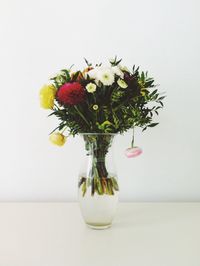 Close-up of vase on white background