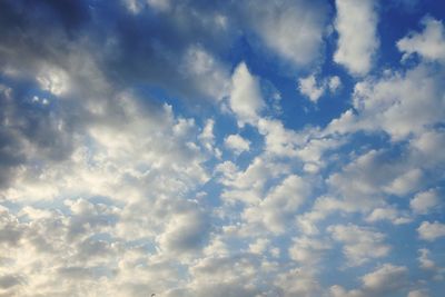 Low angle view of clouds in sky