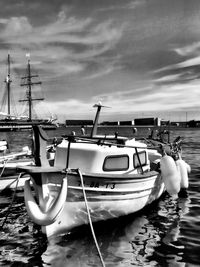Boats in harbor