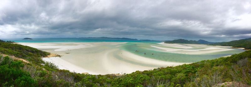 Panoramic shot of land against sky