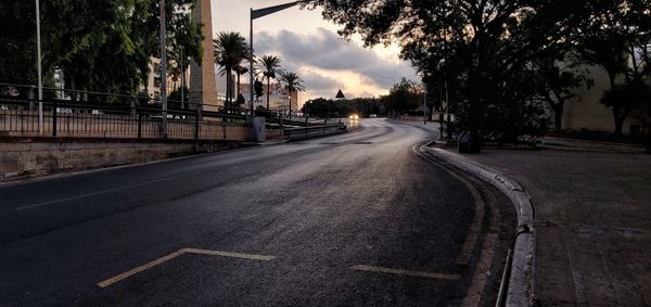 Empty road in the city