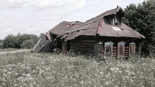 Hut on house roof