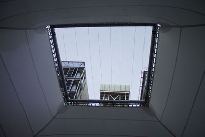 Low angle view of staircase against building