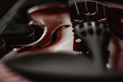 Extreme close-up of violin