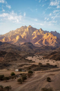 Mountains in the desert in saudi arabia taken in january 2022