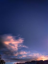 Low angle view of sky at night