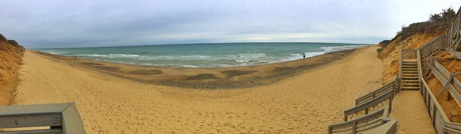 Panoramic view of beach against sky