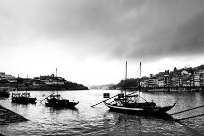 Boats in river