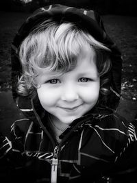 Portrait of cute boy smiling