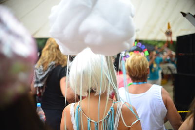 Rear view of women during carnival