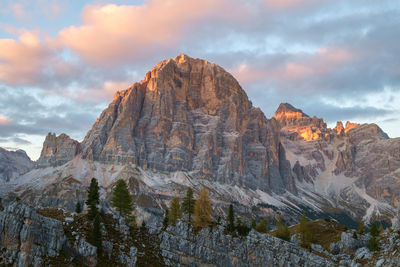 Rock formations against sky