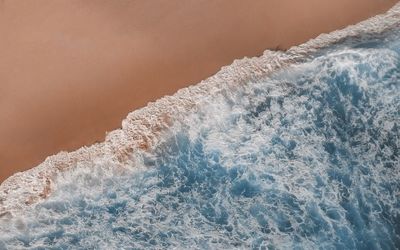 High angle view of beach