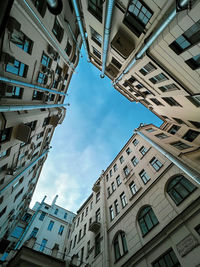 Low angle view of buildings against sky