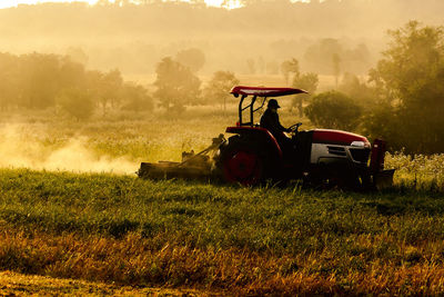 Tractor on field