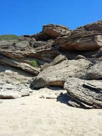 Rock formations on sand