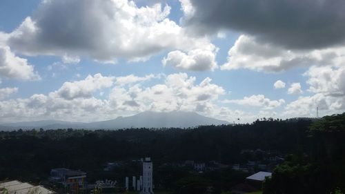 Clouds over mountain