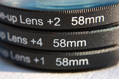 Close-up of camera