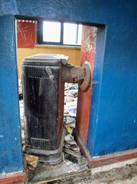 Old rusty metal door