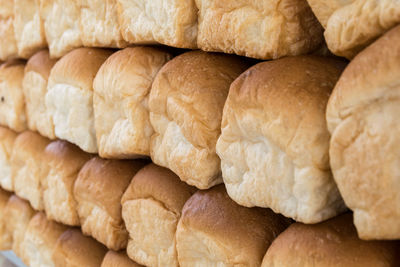 Full frame shot of bread in store