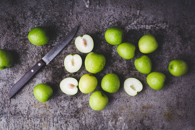 High angle view of fruits