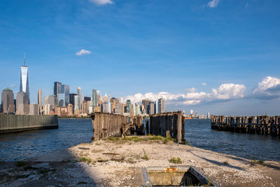 Buildings in city at waterfront