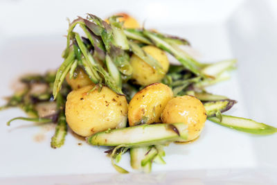 Close-up of meal served in plate