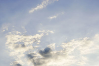 Low angle view of clouds in sky