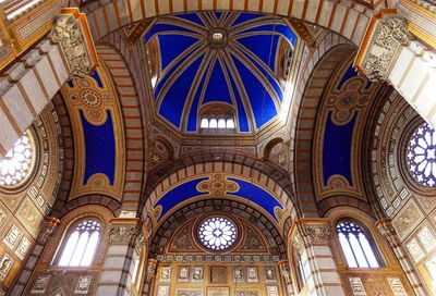 Low angle view of ceiling of building