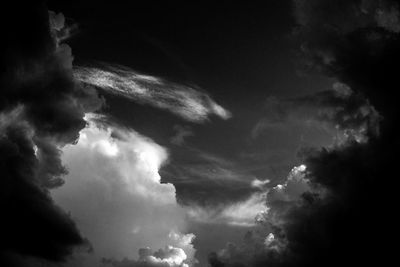 Low angle view of cloudy sky