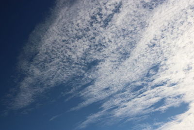 Low angle view of clouds in sky