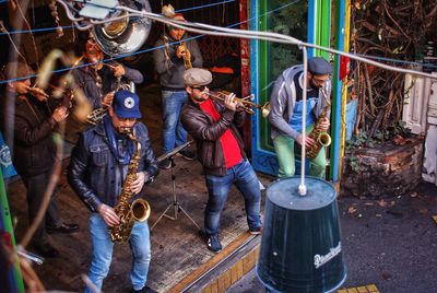 Group of people playing outdoors