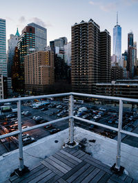 View of skyscrapers in city