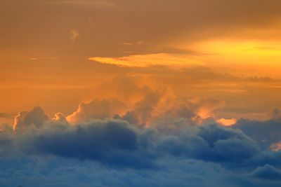 Scenic view of cloudscape against sky during sunset