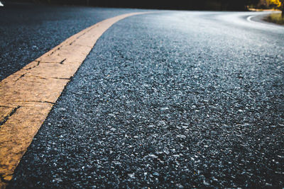 Surface level of road