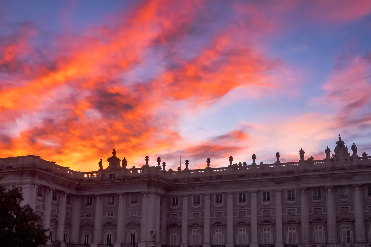 architecture, sky, building exterior, built structure, cloud, evening, nature, travel destinations, sunset, city, dusk, history, the past, travel, outdoors, cityscape, tourism, no people, building, orange color