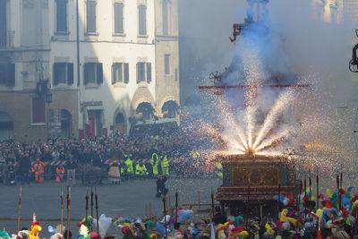 Crowd in city