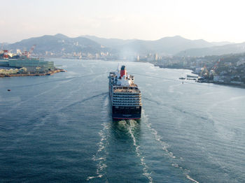 View of boats in sea