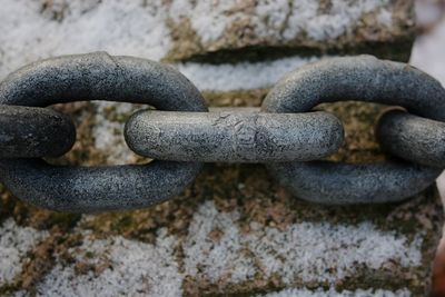 Close-up of metal chain