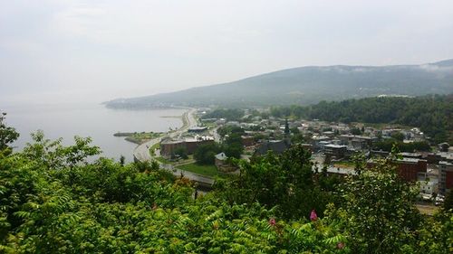 Town with houses in background