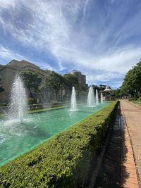 View of fountain against sky