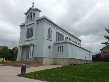 Low angle view of church against sky