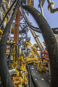 Offshore drilling during dusk in the gulf of mexico