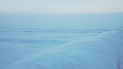 Scenic view of snow against sky