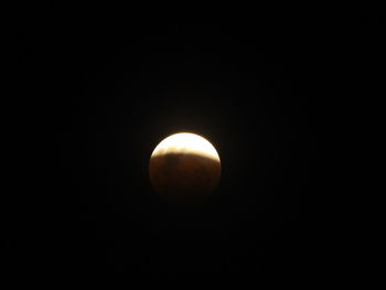 Moon against clear sky at night