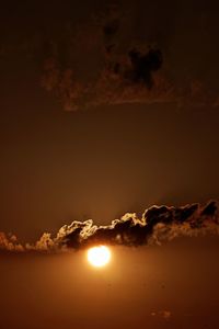 Scenic view of moon against sky at night