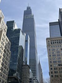 Low angle view of buildings in city