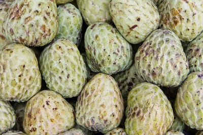 Full frame shot of custard apples